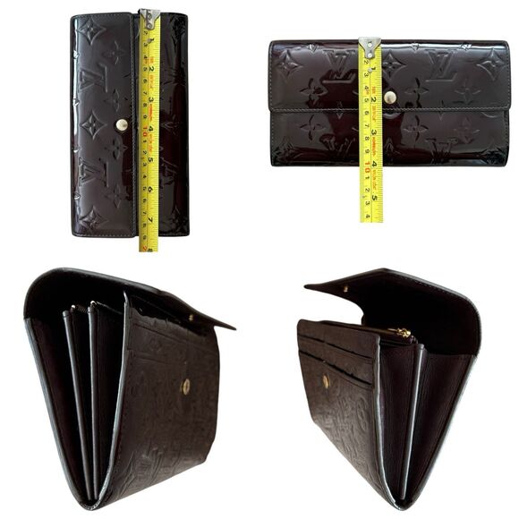 Authentic Louis Vuitton Bernie Monogram Patent Leather Long Wallet W/ COA Purple - Picture 5 of 8